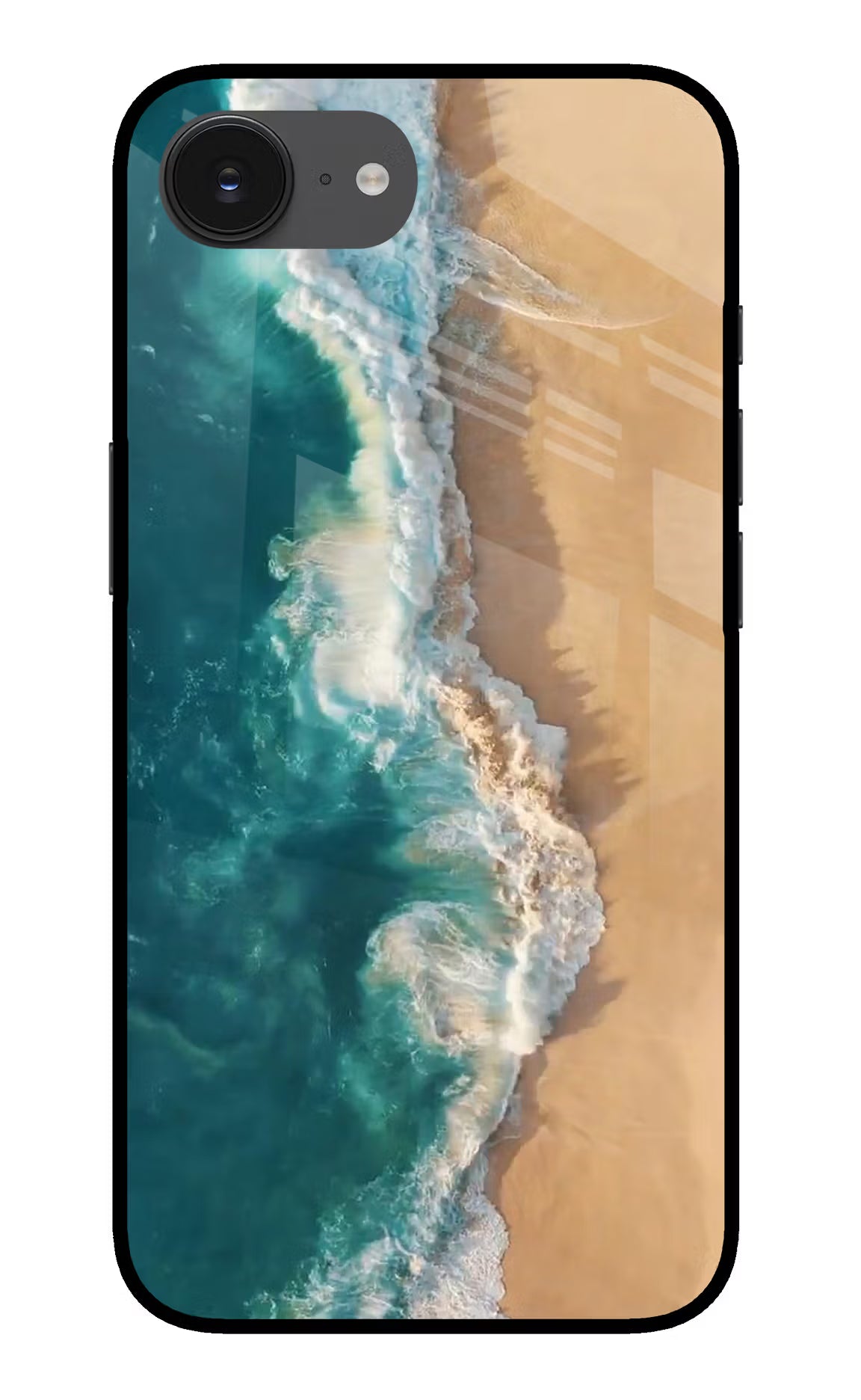 Ocean Beach iPhone 16e Glass Case Back Cover by Casekaro