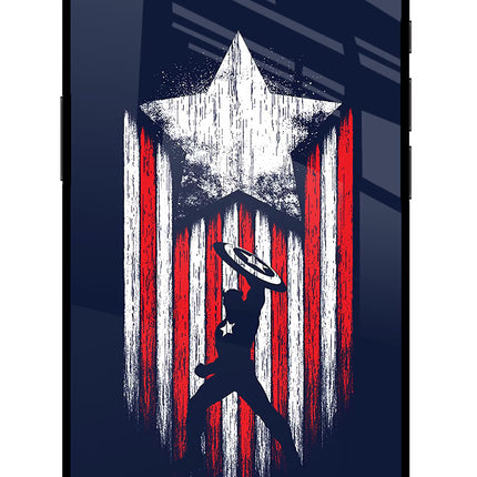 Captain America Marvel Art iPhone 16e Glass Case