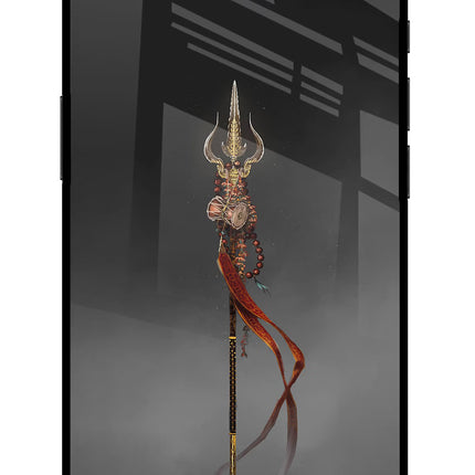 Shiv Trishul iPhone 16e Glass Case Back Cover by Casekaro