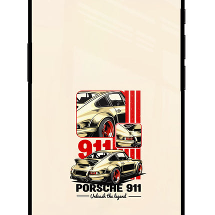 Classic Porsche 911 iPhone 16e Glass Case Back Cover by Casekaro