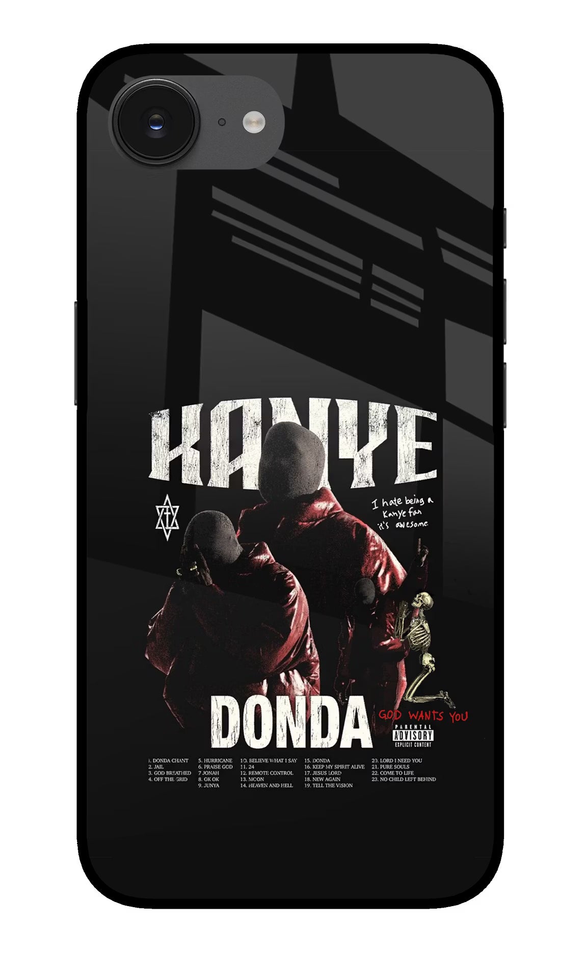 Donda Kanye West iPhone 16e Glass Case
