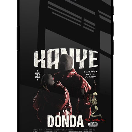 Donda Kanye West iPhone 16e Glass Case Back Cover by Casekaro