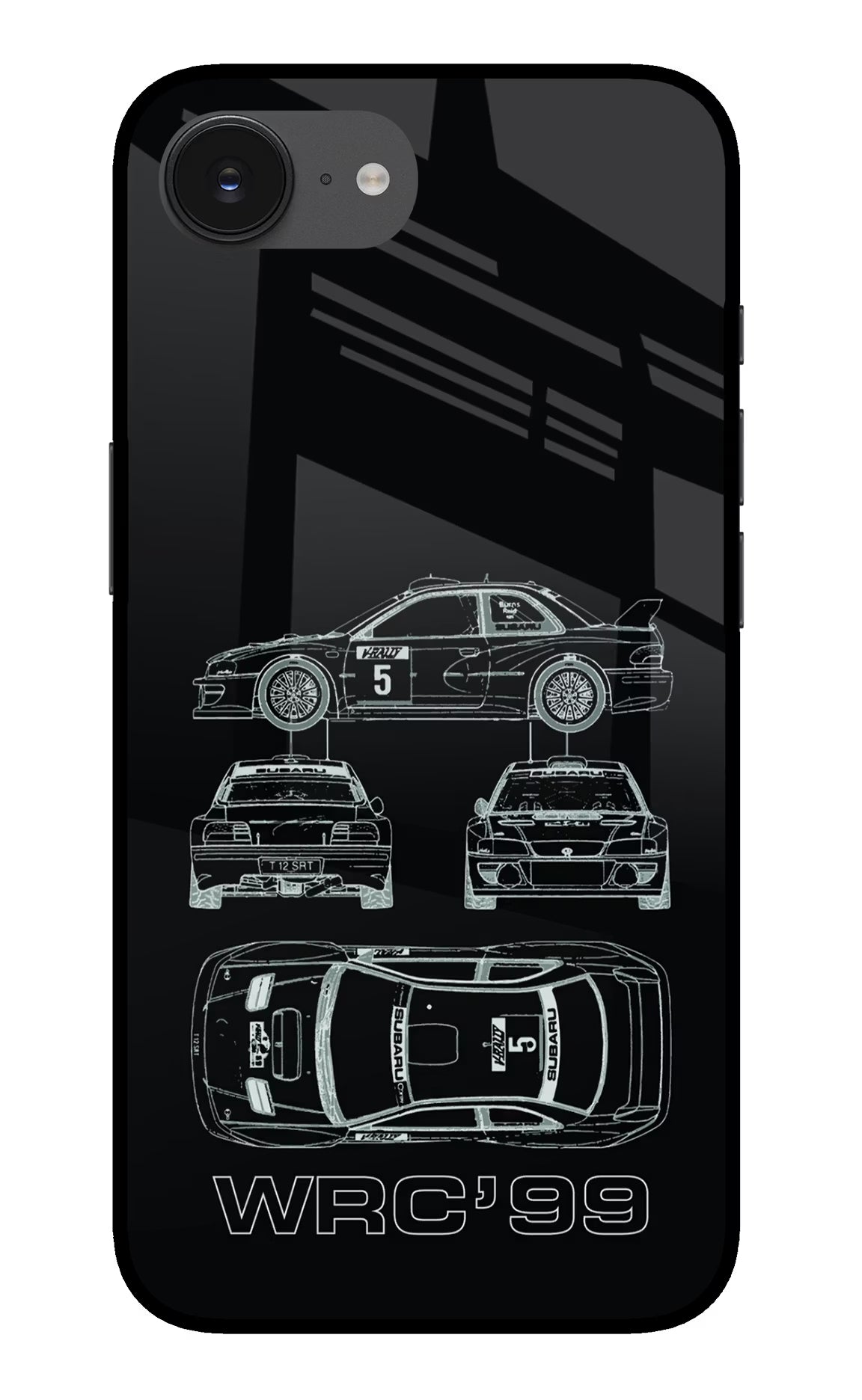 WRC'99 iPhone 16e Glass Case Back Cover by Casekaro