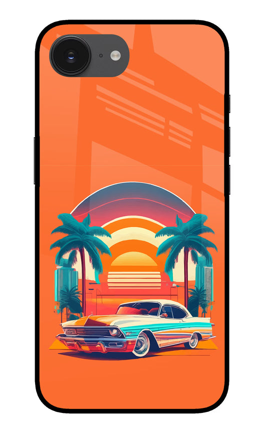 Palm Drive 80s iPhone 16e Glass Case