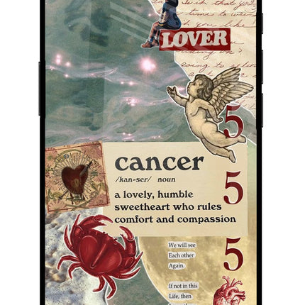 Cancer Zodiac iPhone 16e Glass Case Back Cover by Casekaro