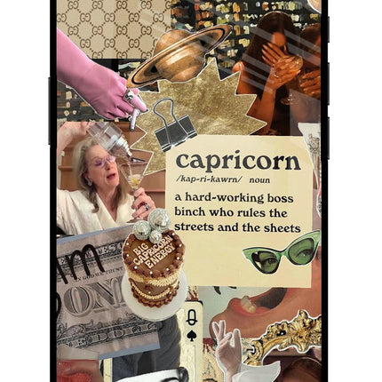Capricorn Zodiac iPhone 16e Glass Case Back Cover by Casekaro