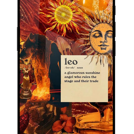 Leo Zodiac iPhone 16e Glass Case Back Cover by Casekaro