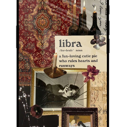 Libra Zodiac iPhone 16e Glass Case Back Cover by Casekaro
