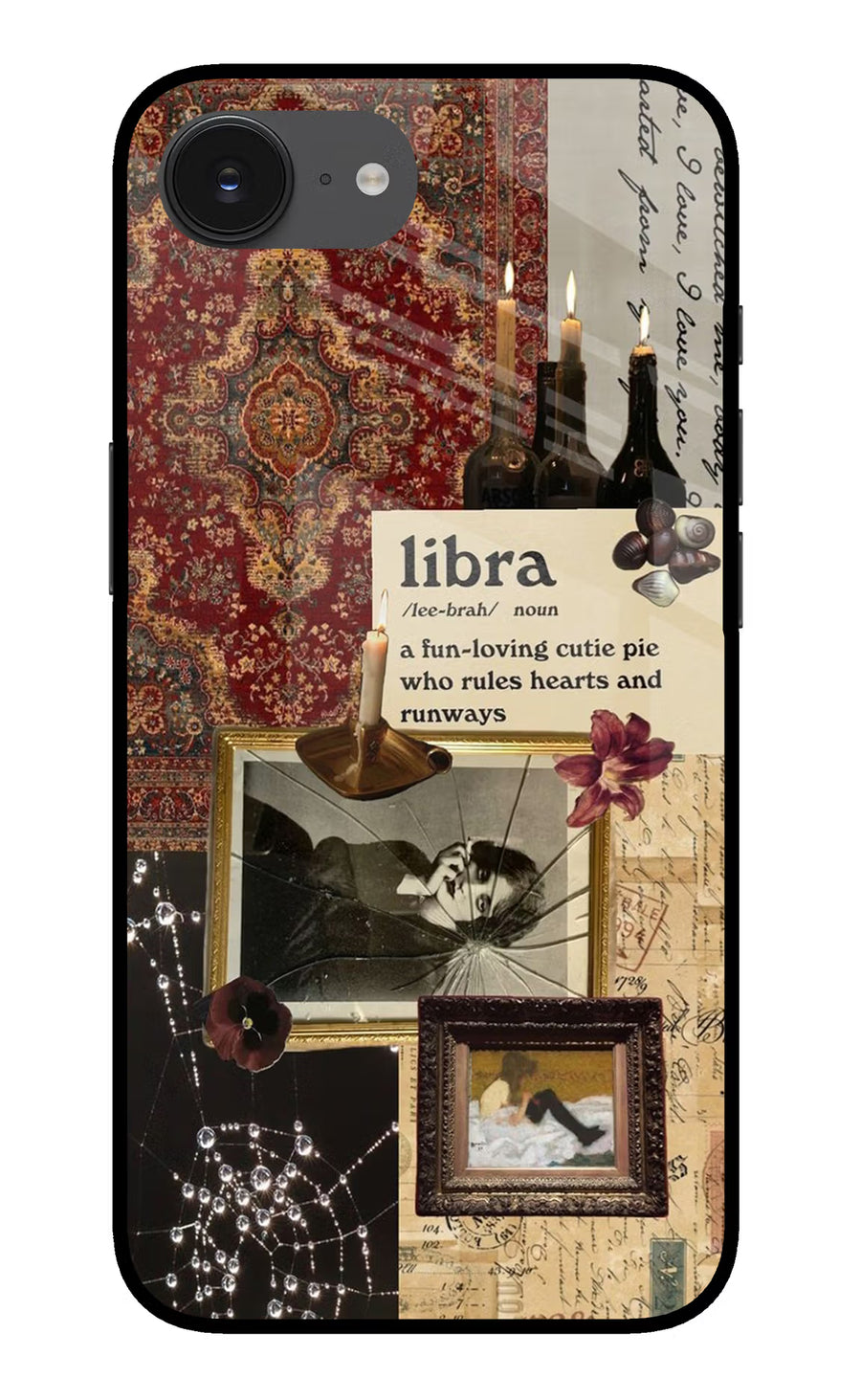 Libra Zodiac iPhone 16e Back Cover, Glass case