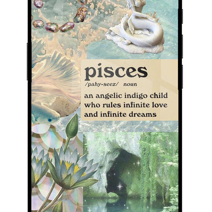 Pisces Zodiac iPhone 16e Glass Case Back Cover by Casekaro