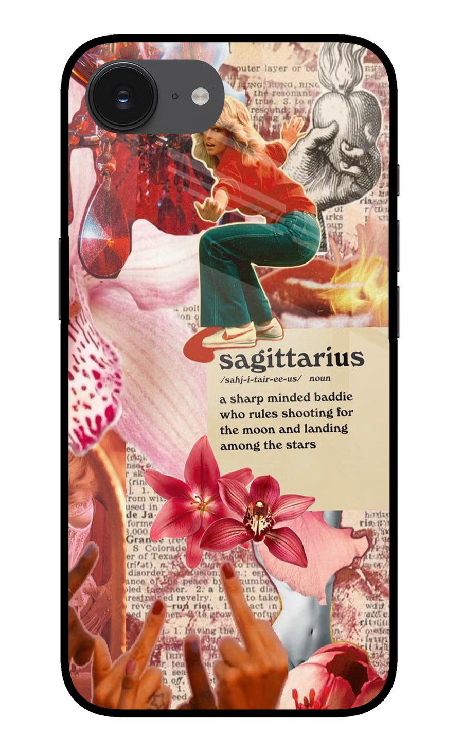 Sagittarius Zodiac iPhone 16e Back Cover, Glass case