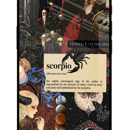 Scorpio Zodiac iPhone 16e Glass Case Back Cover by Casekaro