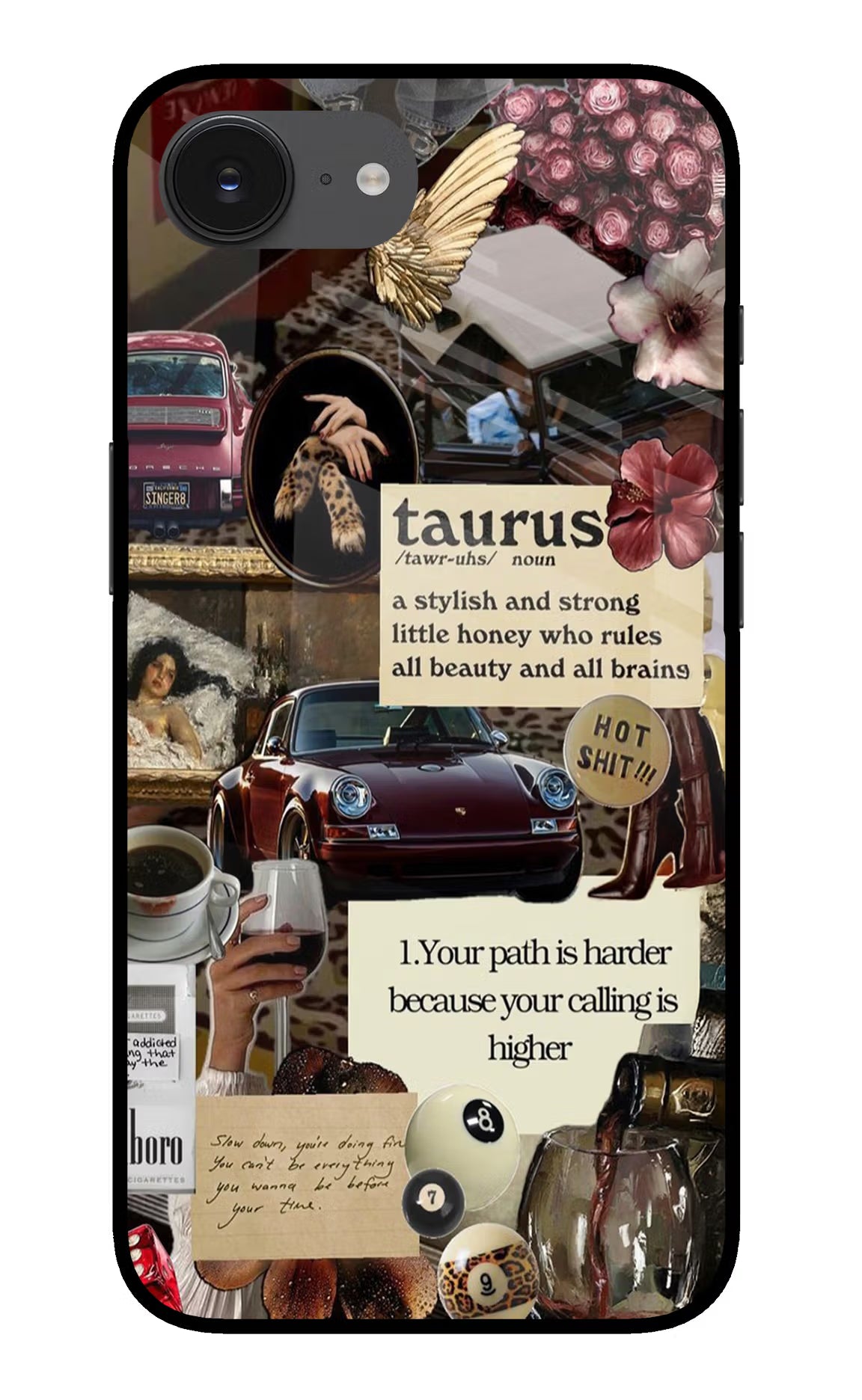 Taurus Zodiac iPhone 16e Glass Case Back Cover by Casekaro