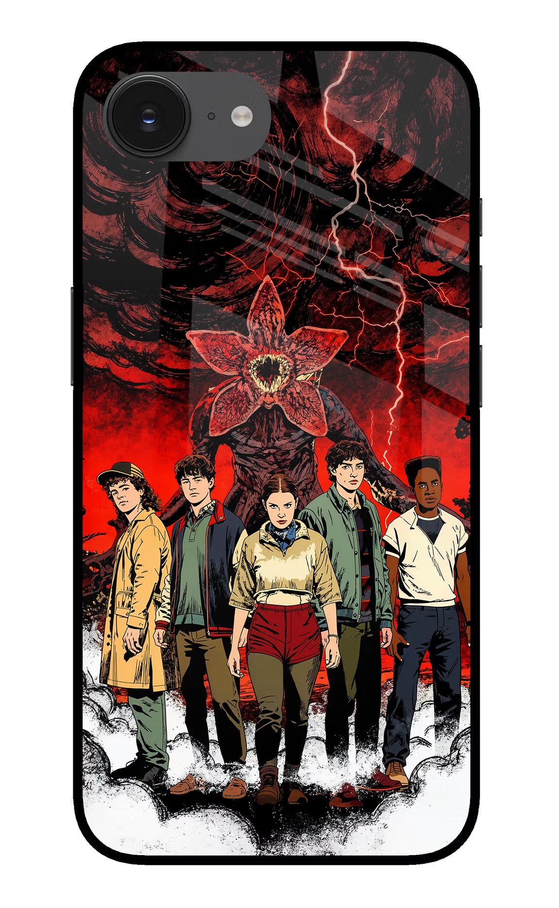 Ordinary Things Characters iPhone 16e Glass Case Back Cover by Casekaro