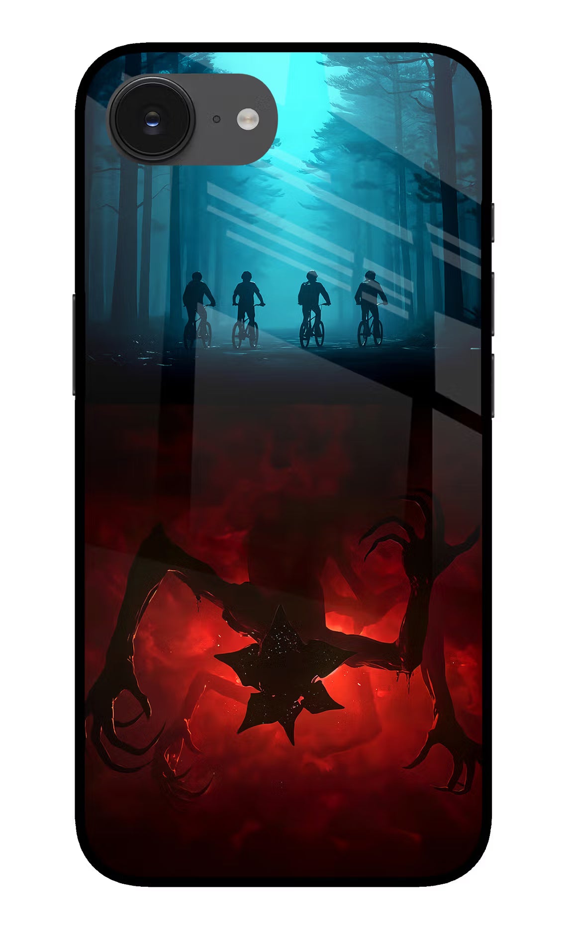 Ordinary Things Downside Up iPhone 16e Glass Case Back Cover by Casekaro