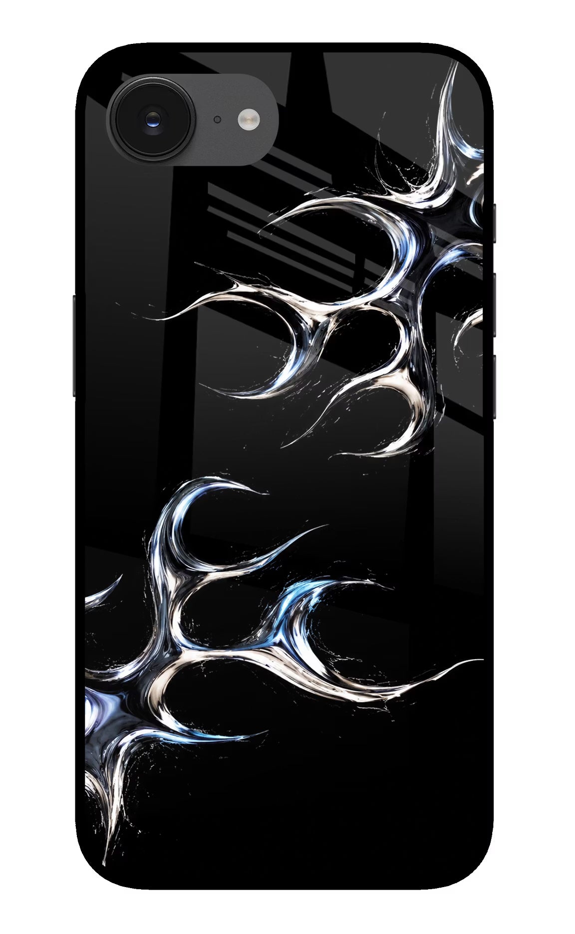 Chrome Tribal iPhone 16e Glass Case Back Cover by Casekaro