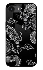 Twin Dragons iPhone 16e Glass Case Back Cover by Casekaro