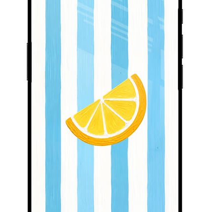 Summer Lemon iPhone 16e Glass Case Back Cover by Casekaro
