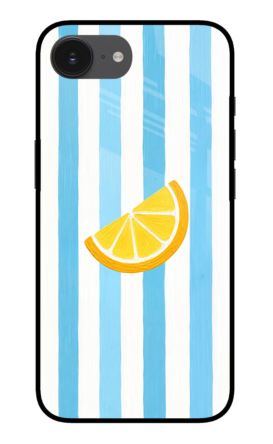 Summer Lemon iPhone 16e Glass Case Back Cover by Casekaro