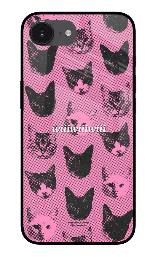 Pink Cats iPhone 16e Glass Case