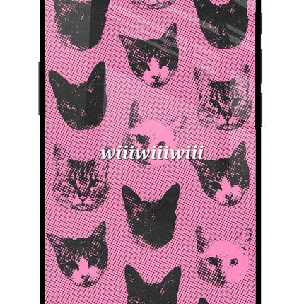 Pink Cats iPhone 16e Glass Case Back Cover by Casekaro