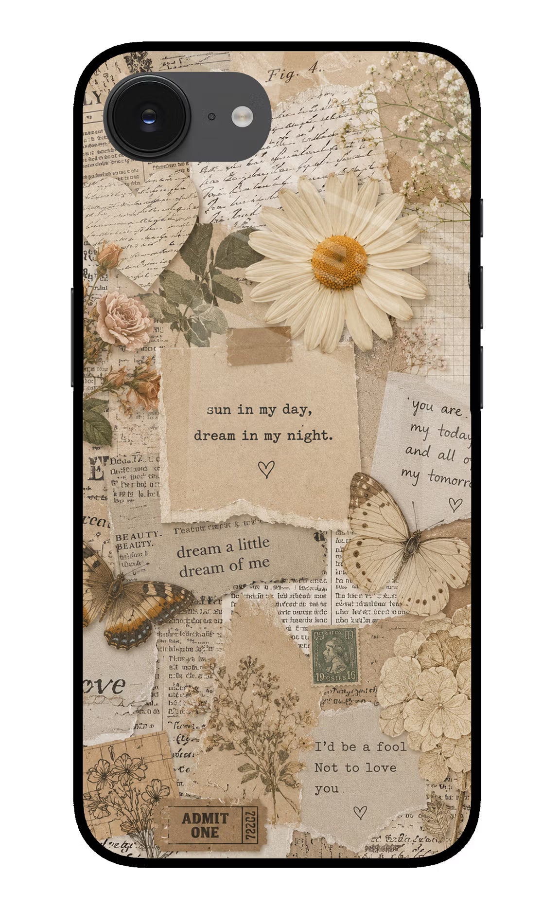 Vintage case iPhone 16e Glass Case
