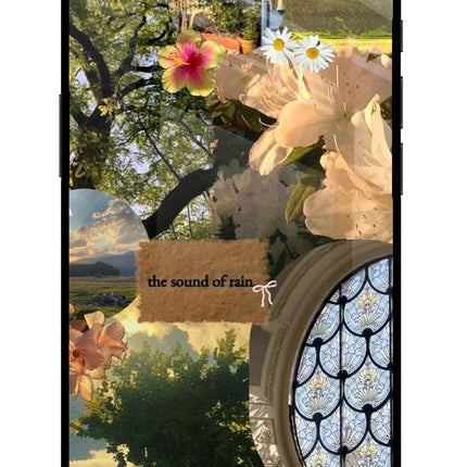 Rain iPhone 16e Glass Case Back Cover by Casekaro