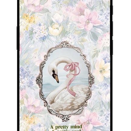 Pretty Mind Pretty Soul iPhone 16e Glass Case Back Cover by Casekaro