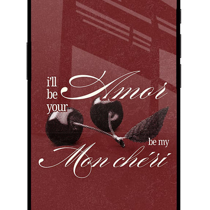 Velvet Cherry iPhone 16e Glass Case Back Cover by Casekaro