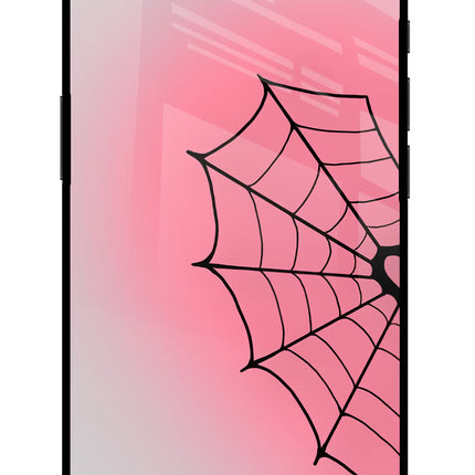 Pink Web iPhone 16e Glass Case