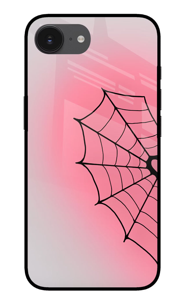 Pink Web iPhone 16e Glass Case