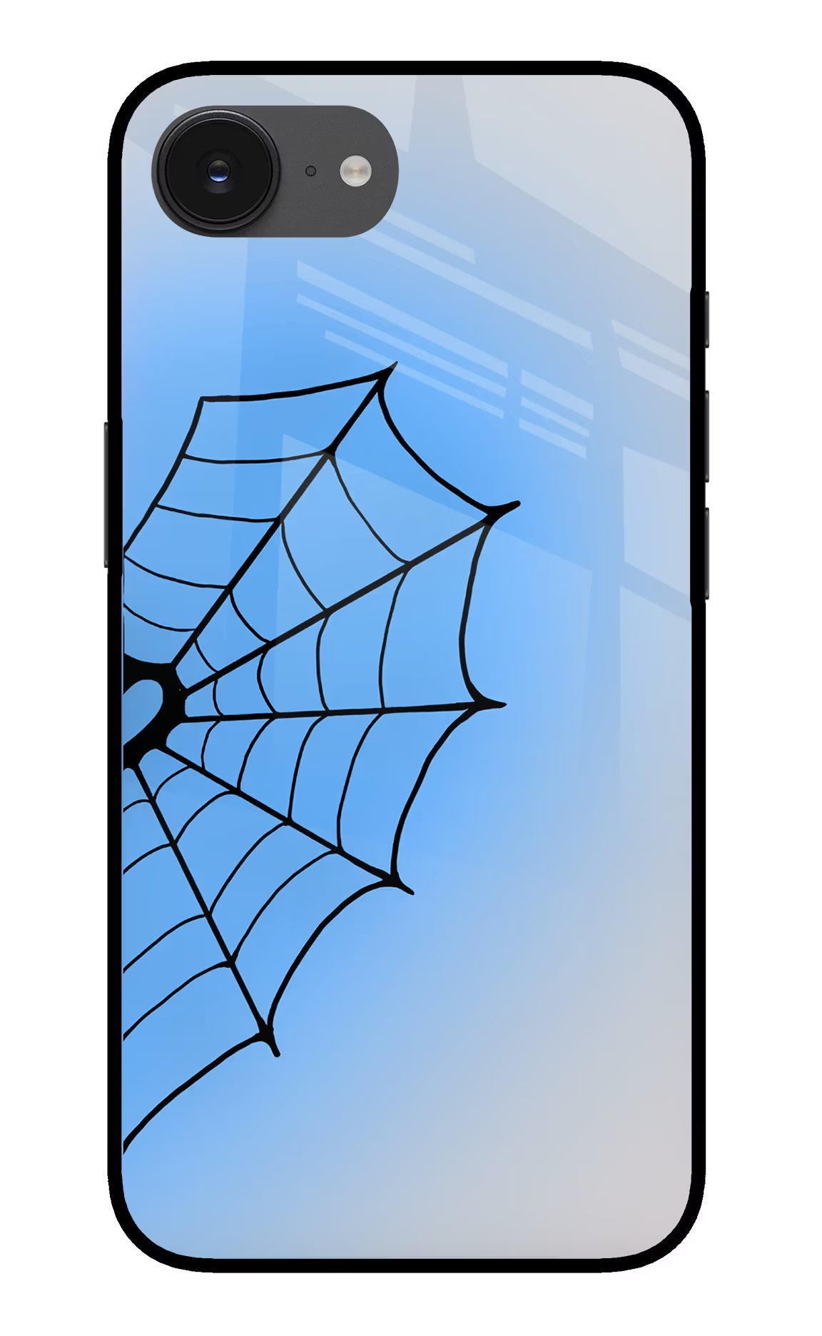 Blue Web iPhone 16e Glass Case