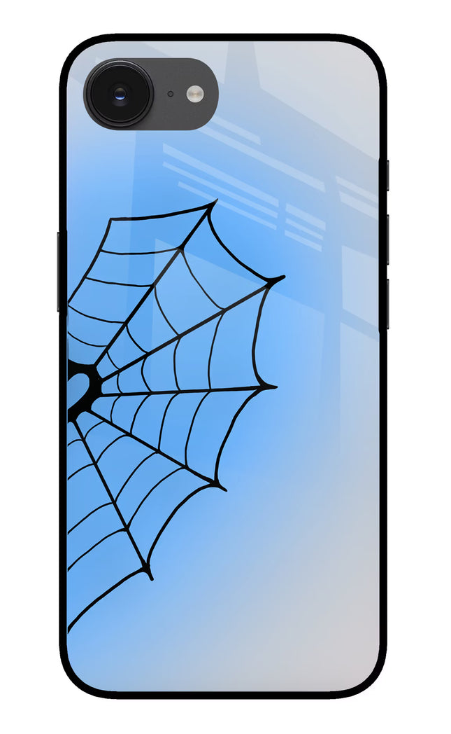 Blue Web iPhone 16e Glass Case