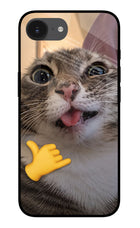 Silly Cat Call iPhone 16e Glass Case