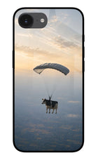 Skydiving Cow iPhone 16e Glass Case