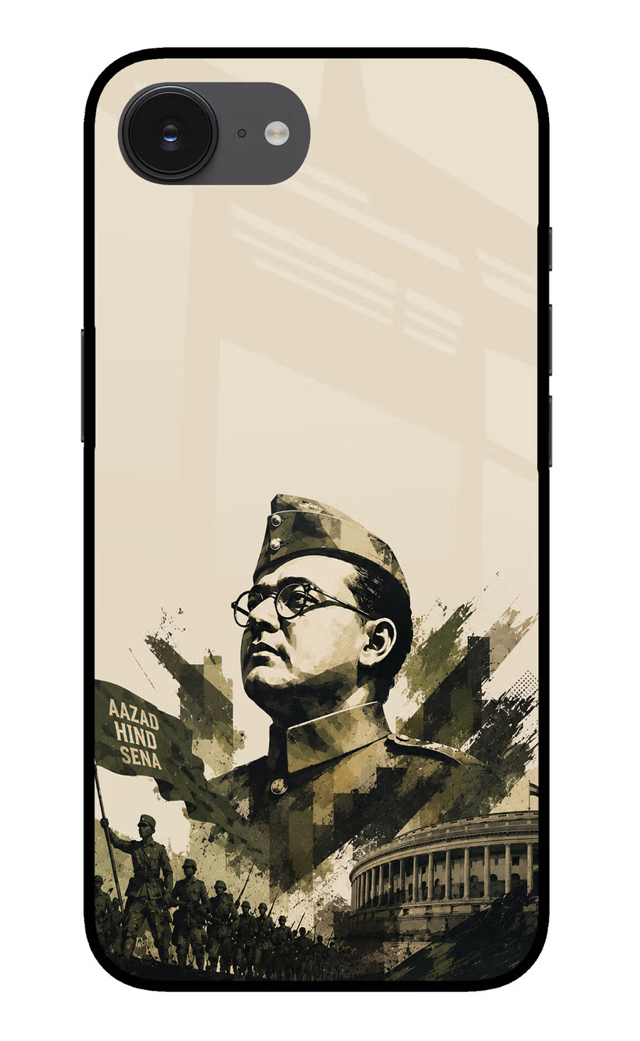 Netaji Rising iPhone 16e Back Cover, Glass case