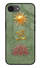 Om & Lotus iPhone 16e Glass Case