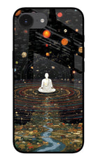 Space Monk iPhone 16e Glass Case