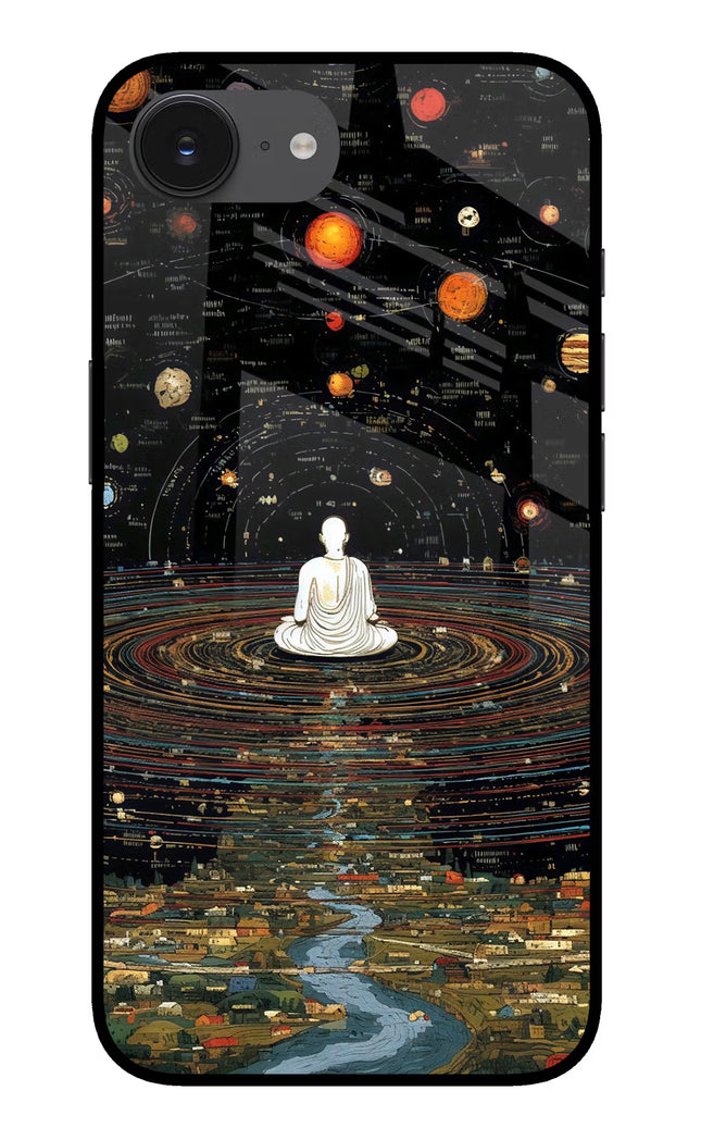 Space Monk iPhone 16e Glass Case