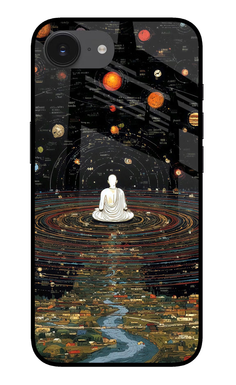 Space Monk iPhone 16e Back Cover, Glass case