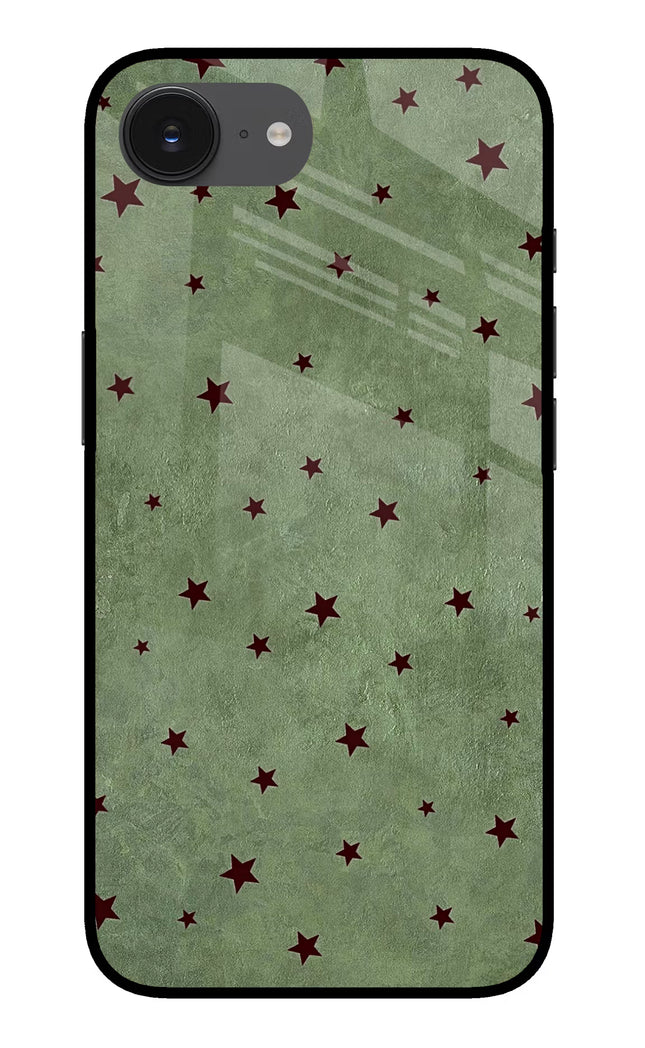 Green Stars iPhone 16e Glass Case