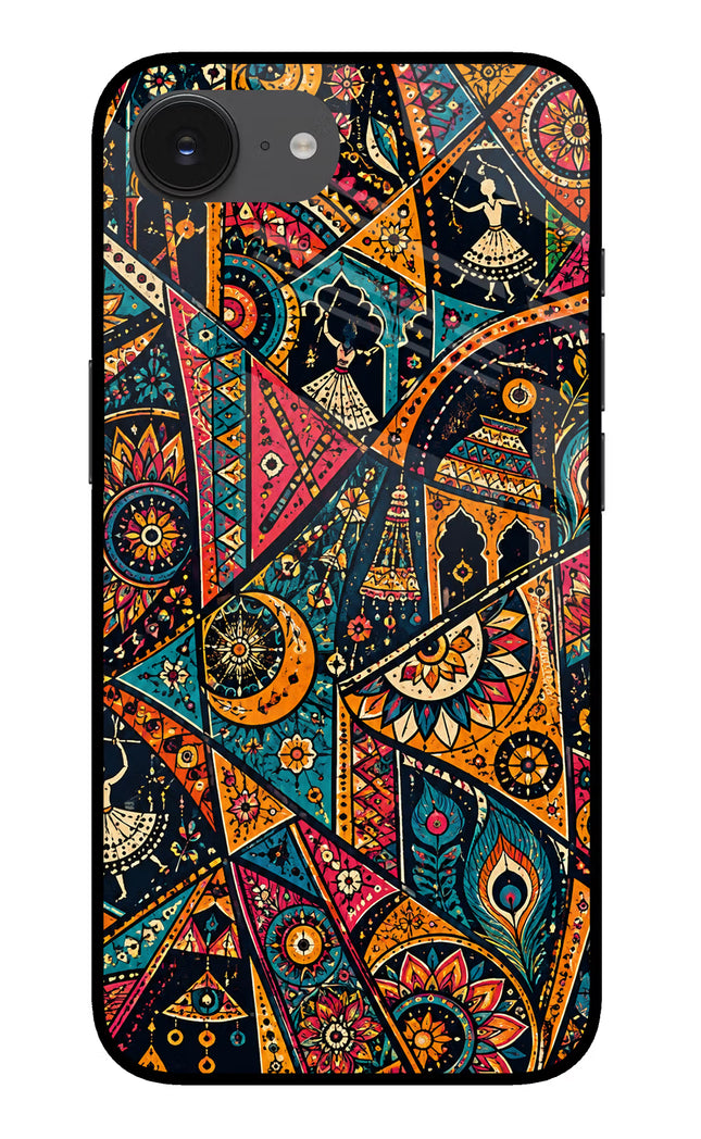 Folk Print iPhone 16e Glass Case