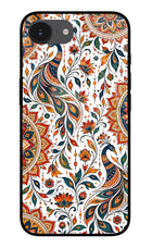 White Mayura iPhone 16e Glass Case