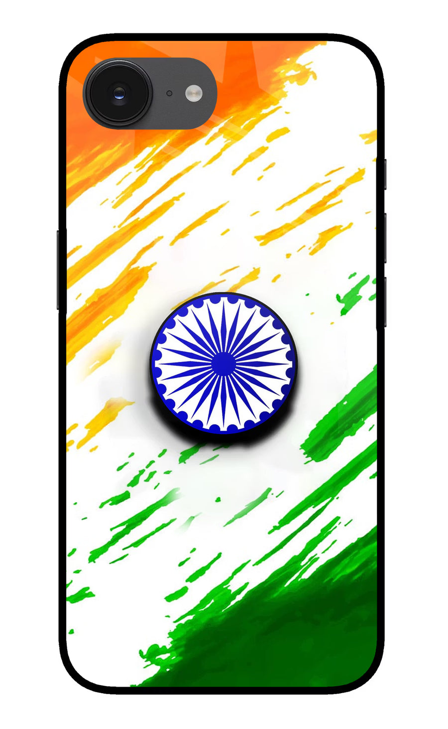 Indian Flag Ashoka Chakra iPhone 16e Pop Case, Glass case