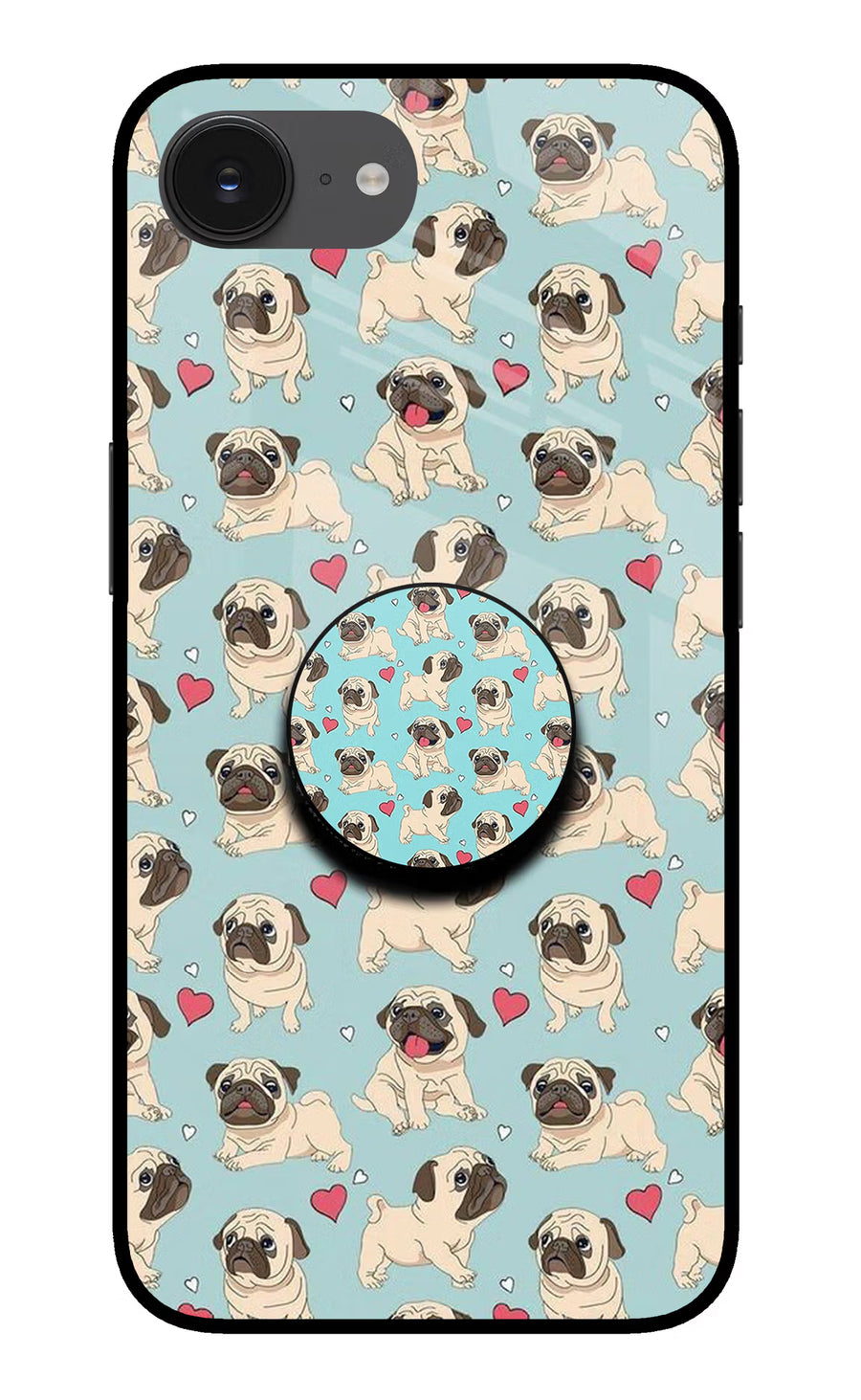 Pug Dog iPhone 16e Pop Case, Glass case