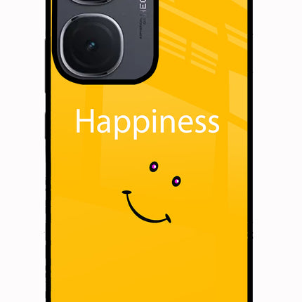 Happiness With Smiley IQOO Neo9 Pro Glass Case Back Cover by Casekaro