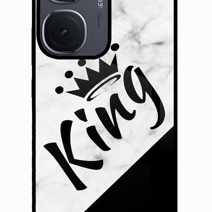 King IQOO Neo9 Pro Glass Case Back Cover by Casekaro
