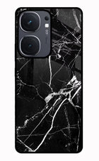 Black Marble Pattern IQOO Neo9 Pro Glass Case