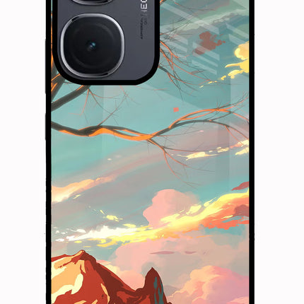 Scenery IQOO Neo9 Pro Glass Case Back Cover by Casekaro