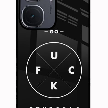 Go Fuck Yourself IQOO Neo9 Pro Glass Case Back Cover by Casekaro